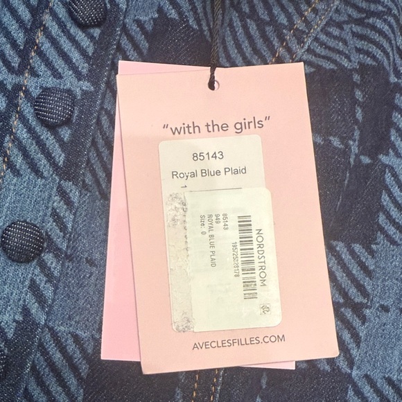 Avec Les Filles Blue Plaid women’s  Dress - Picture 5 of 5